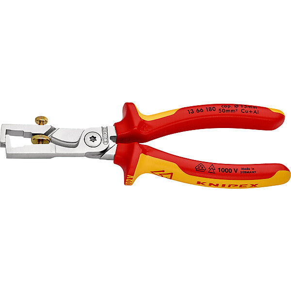 KNIPEX VDE Kabelschere 180mm, m.Abisolierf. 13 66 180